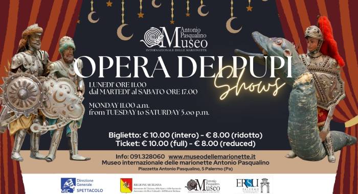 Al Museo delle marionette in scena spettacoli quotidiani di Opera dei pupi