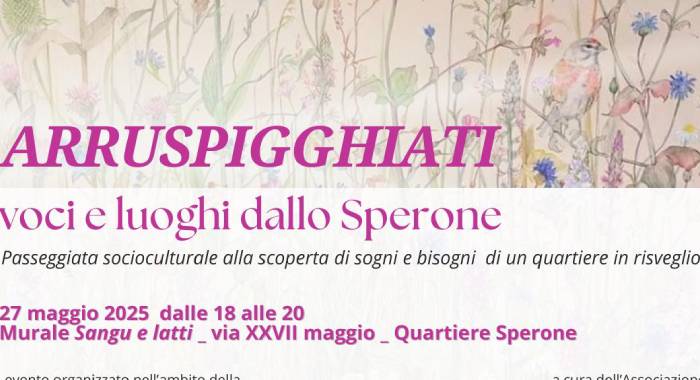 Allo Sperone la passeggiata socioculturale