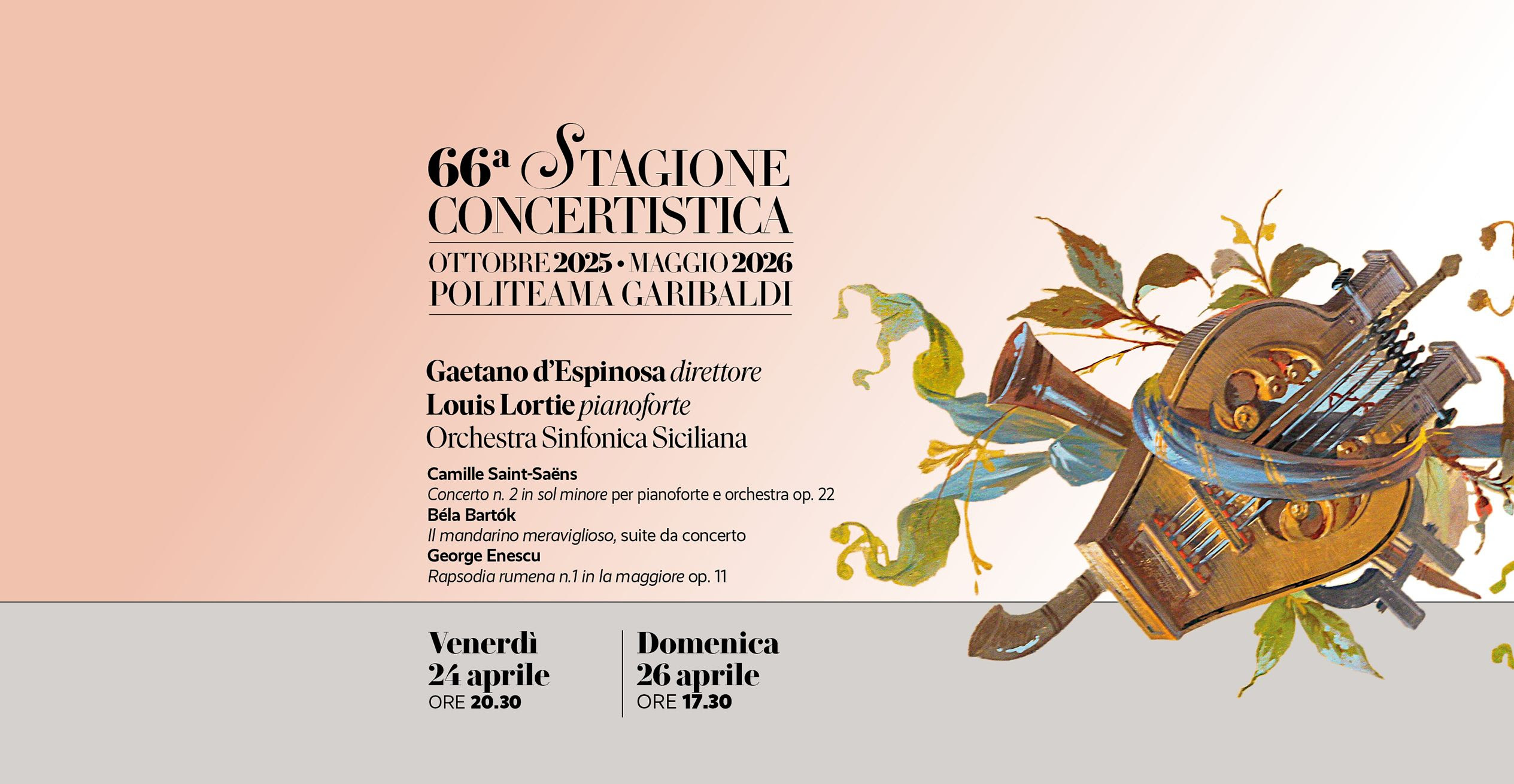 Gaetano d’Espinosa sul podio dell’Orchestra Sinfonica Siciliana con solista il pianista Louis Lortie