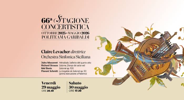 Claire Levacher dirige l’Orchestra Sinfonica Siciliana nell’ultimo appuntamento della 66ma stagione