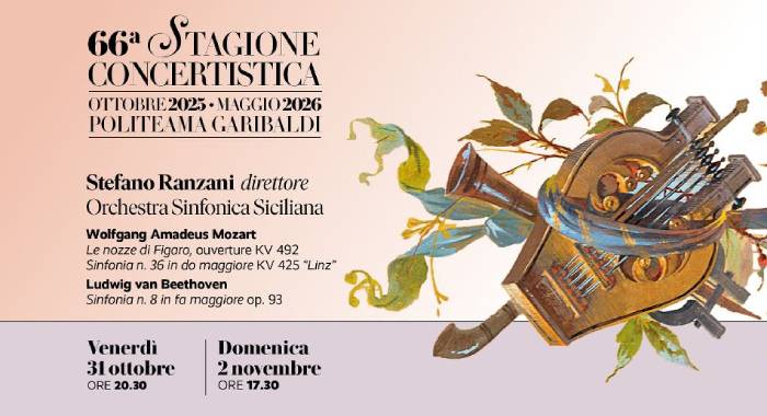 Mozart e Beethoven per il debutto sul podio dell’Orchestra Sinfonica Siciliana di Stefano Ranzani